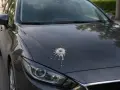 Fågelspillning på bilens mörka huva. En otrevlig fläck som behöver tas bort.