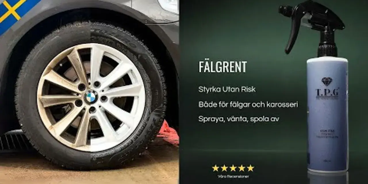 Fälgrengöring som gör dina fälgar skinande rena. Denna bästa flygrostborttagare är säker för både fälgar och kaross.