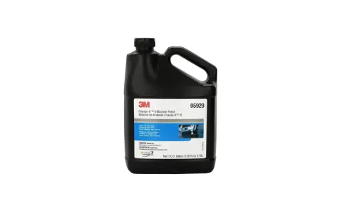 Black 3M Finesse-It II Machine Polish gallon jug with label.