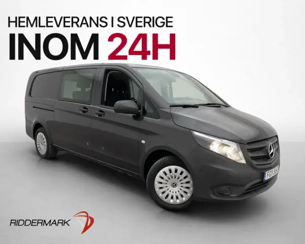 Mörkgrå Mercedes Vito, redo för leverans i Sverige inom 24 timmar. Inga problem med denna bil!