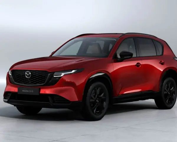 Röd Mazda CX-5 med svarta fälgar. En elegant SUV, men det verkar finnas ett problem med den.