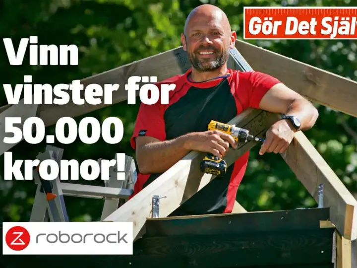 Man bygger med skruvdragare, vinn 50.000 kr! Gör Det Själv-projekt med Roborock.
