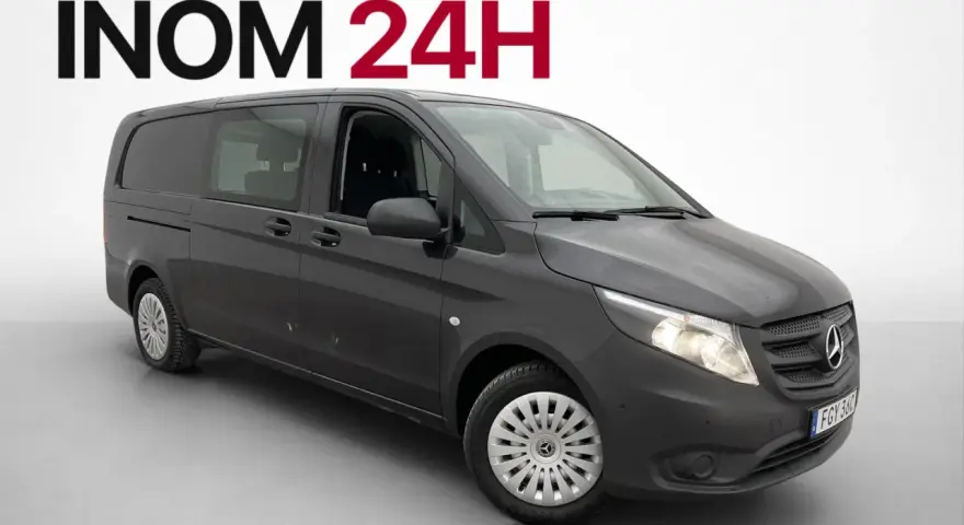 Mörkgrå Mercedes Vito, redo för leverans i Sverige inom 24 timmar. Inga problem med denna bil!