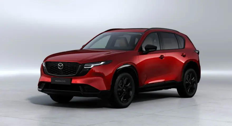 Röd Mazda CX-5 med svarta fälgar. En elegant SUV, men det verkar finnas ett problem med den.