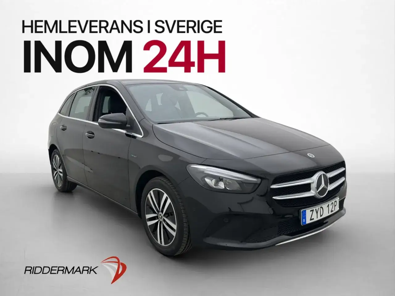 Svart Mercedes B-klass, hemleverans inom 24h i Sverige. Inga problem med denna bil!